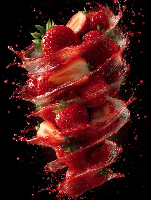 Strawberry Tornado in Motion
