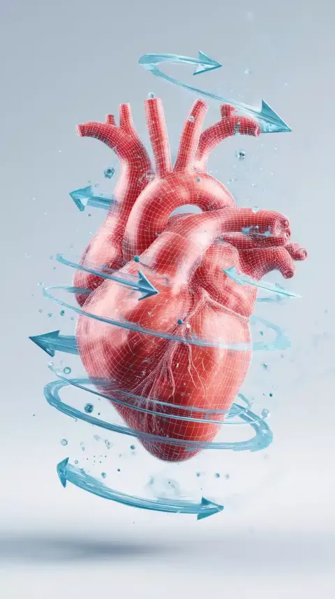 3D Heart with Motion Arrows