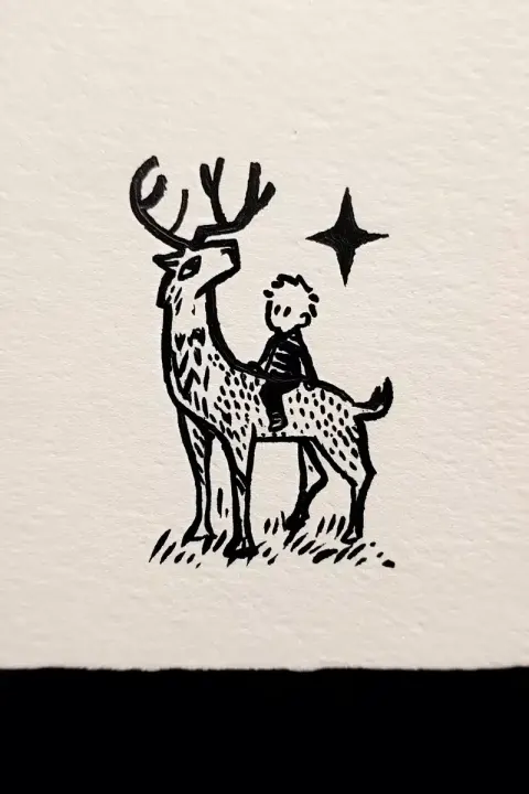 Vector Logo Boy on Deer