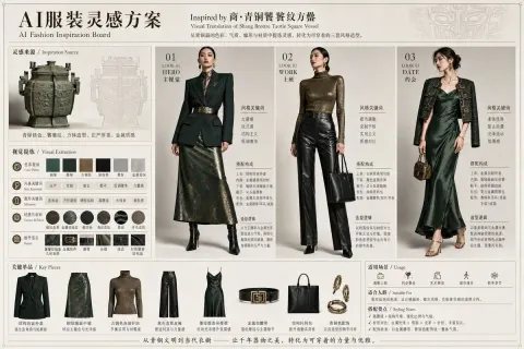 Shang Bronze Fashion Inspiration Board