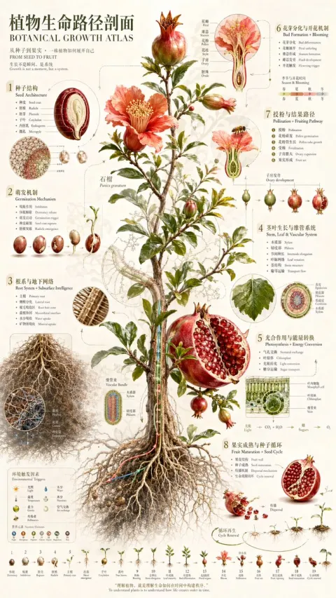 Pomegranate Botanical Life Atlas