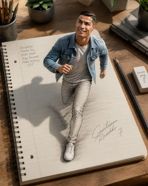 3D Notebook Illusion Art