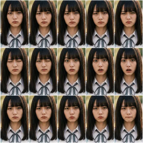 Photorealistic Expression Test Sheet
