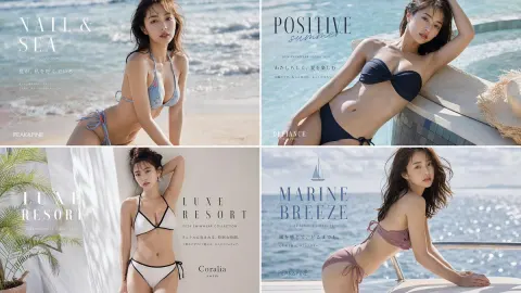 Swimsuit Fashion Magazine Grid