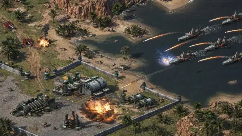 Desert Oasis Naval RTS Battle