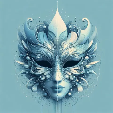 Digital Art Masquerade Mask Interactive Design