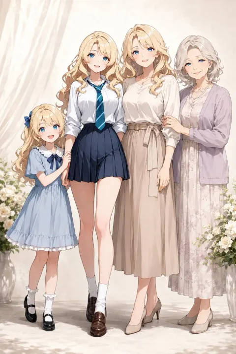 Four Generations Family Portrait Moment