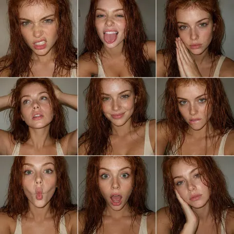 Redhead Expression Collage
