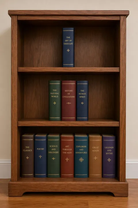 Wooden Bookshelf Display