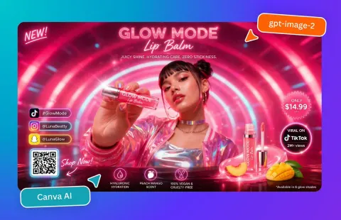 Futuristic Glow Mode Lip Balm Ad
