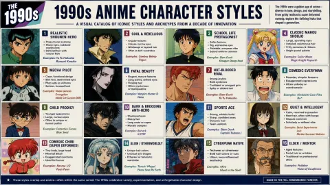 90s Anime Style Catalog Poster