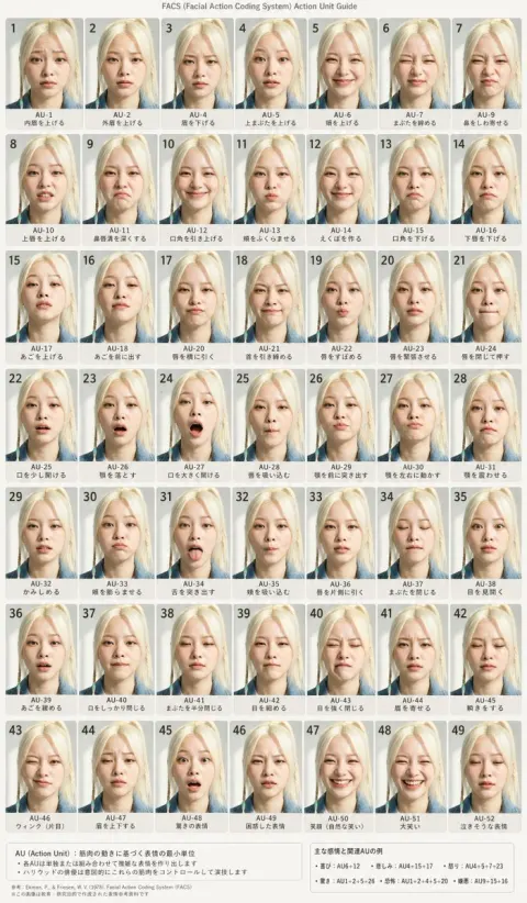 Hollywood Actor Facial Action Units