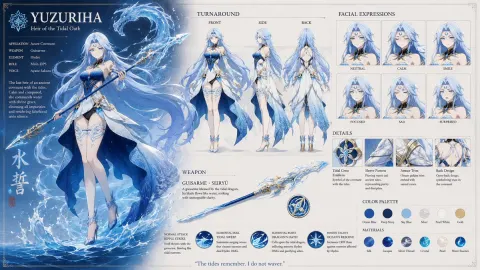 Anime Fantasy Character Design Sheet