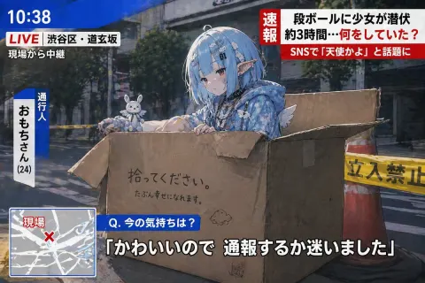 Breaking News Character Illustration