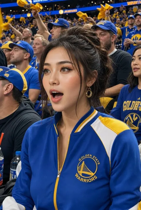 Warriors Fan Courtside Shock Moment