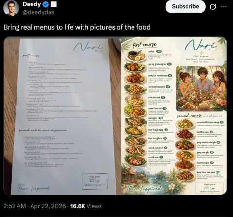 Menu Design Visual Transformation Showcase