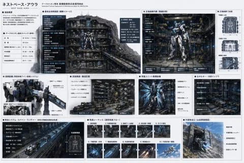 Sci-Fi Mecha Base Technical Schematic