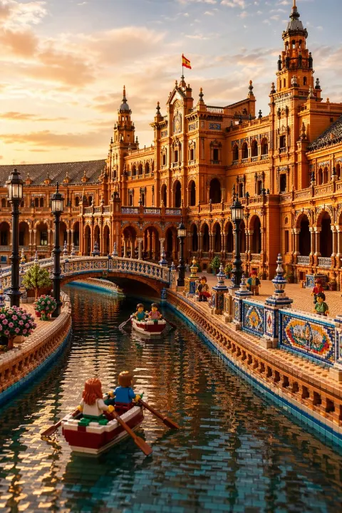 LEGO Plaza de España Canal Scene