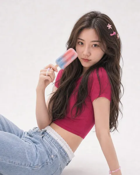 Quirky Korean Girl Studio Shoot