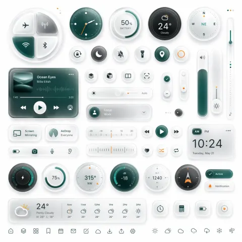 Glassmorphism Smart Dashboard UI