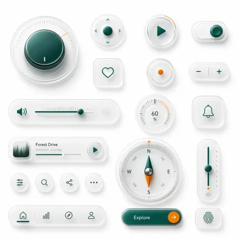 Neumorphic UI Component Kit Showcase