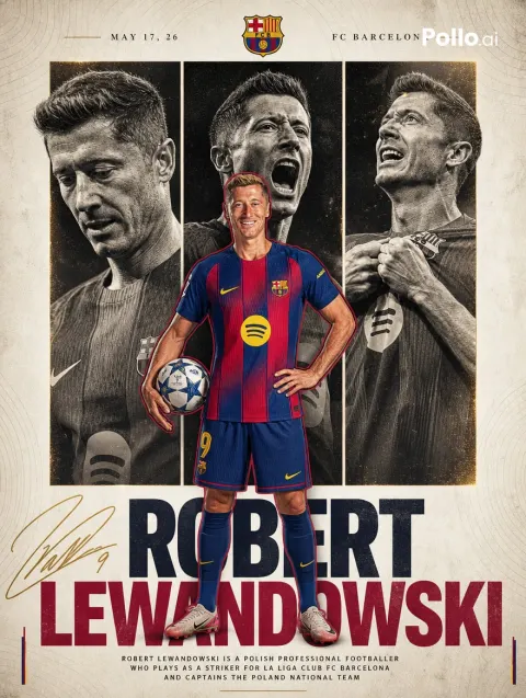 Barcelona Star Poster Design