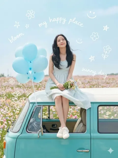 Dreamy Vintage Van Portrait