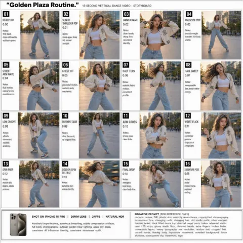 Golden Plaza Dance Storyboard