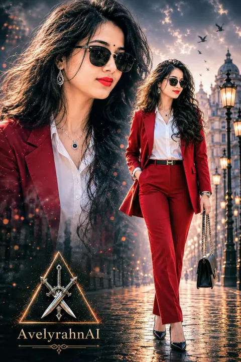 Double Exposure Fashion Poster Design