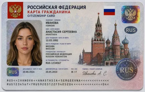 Russian Citizenship ID Card Macro