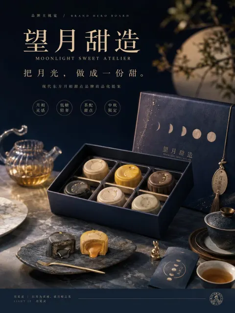 Luxury Oriental Mooncake Brand Hero Board