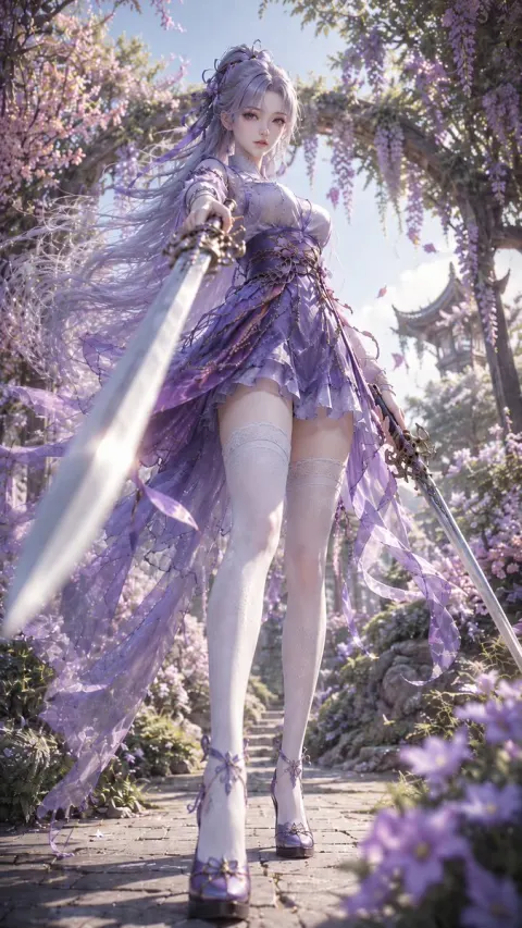 Purple Sword Fairy Portrait