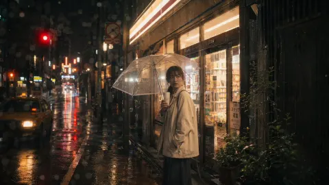 Tokyo Rainy Night Solitude