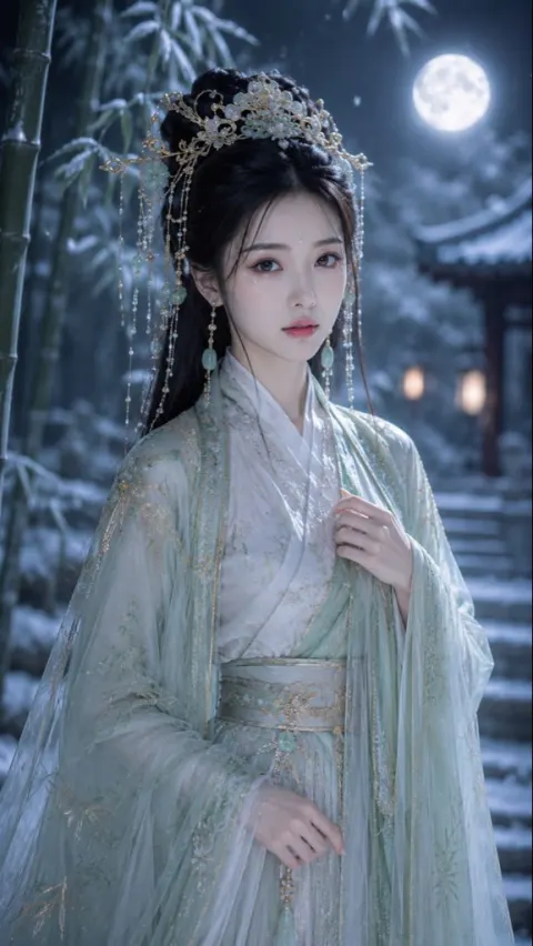 Moonlit Xianxia Heroine Portrait