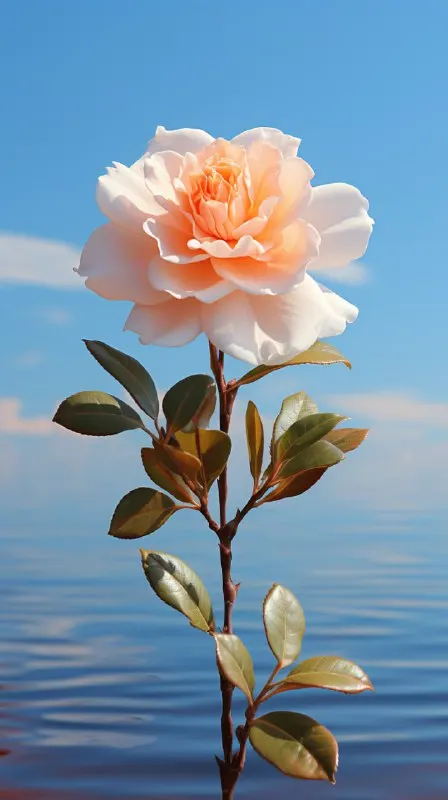 Gardenia Blooms Wallpaper Soft Cinema4D Render