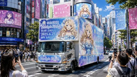 Anime Idol Ad Truck Street