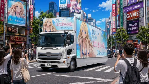 Shibuya Summer Photo Book Ad Truck