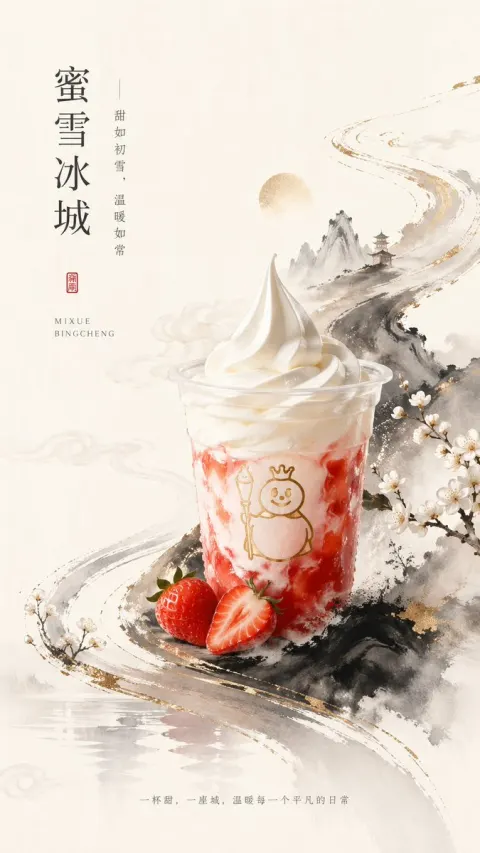 Mixue Bingcheng Chinese Aesthetic Ad