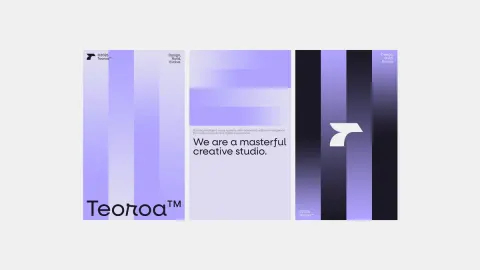 Minimalist Brand Poster Triptych Mockup