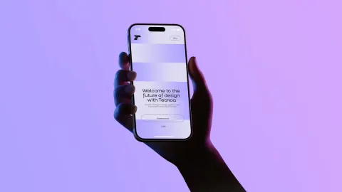 Futuristic Smartphone Neon Ad