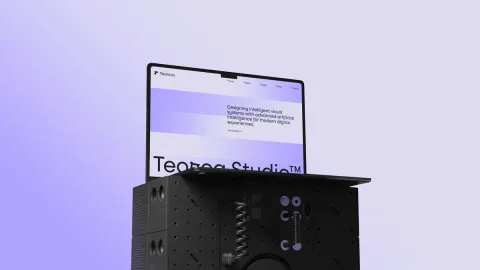 Minimalist 3D Laptop Studio Render