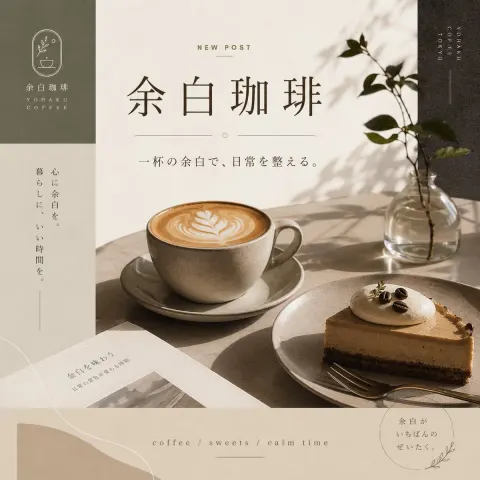 Japanese Minimalist Coffee Brand Poster