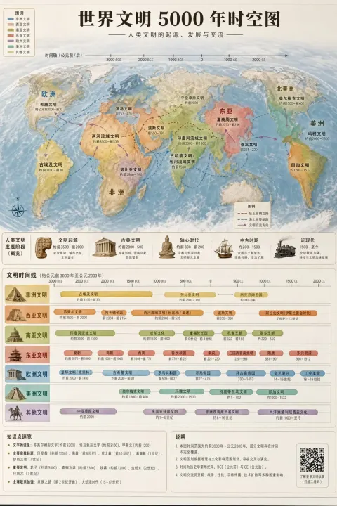 5000 Year Civilization Map
