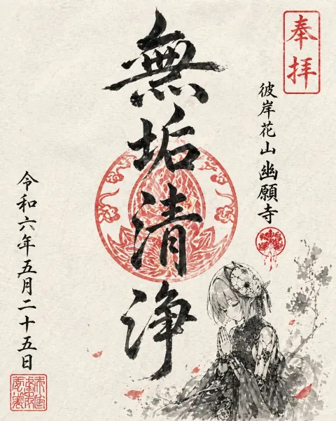 Goshuin Style Ink Illustration