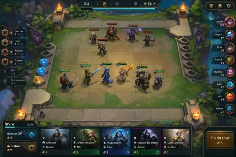 Fantasy Auto-Battler Arena Mockup