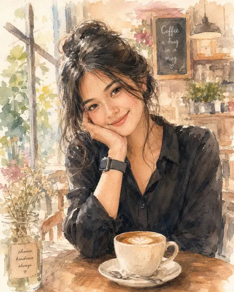 Soft Watercolor Coffee Time