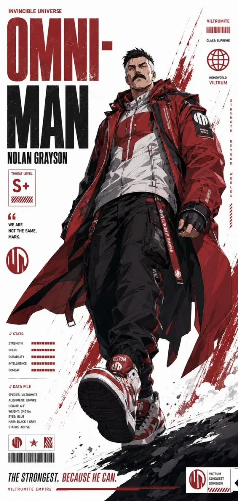 Futuristic Anime Hero Poster Design