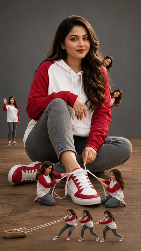 Giant Woman with Miniature Clones