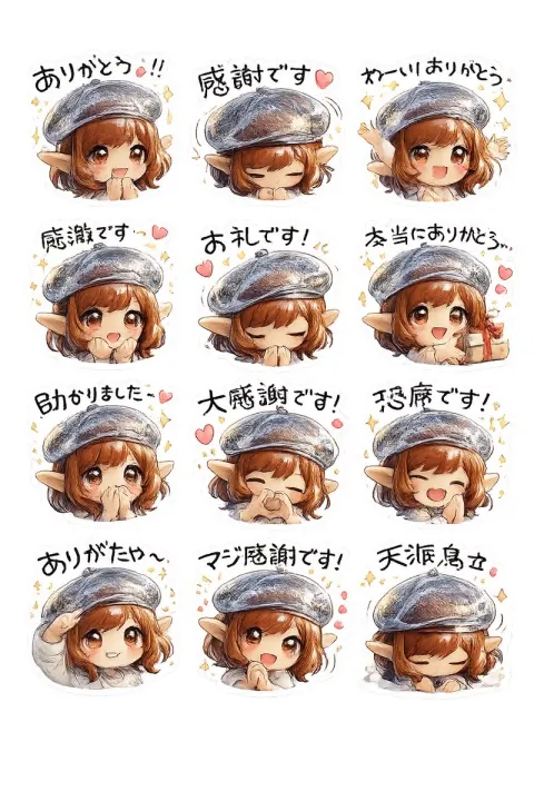 Elf Girl Gratitude Sticker Sheet