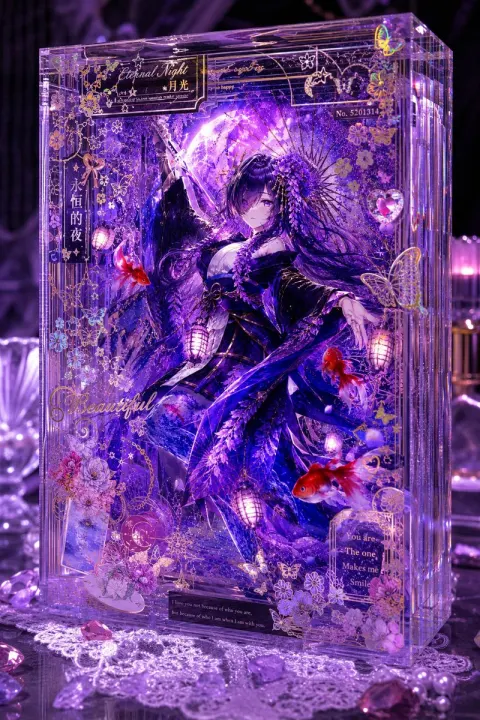 Violet Moon Acrylic Collectible Block